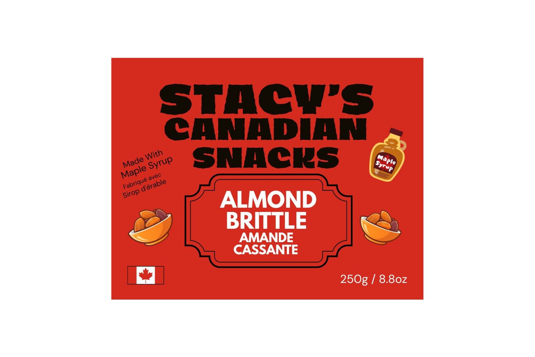 Maple Almond Brittle 3 x250g