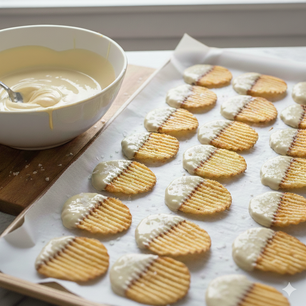 Covered Edges White Chocolate Dipped Chips 3 x150g Bag