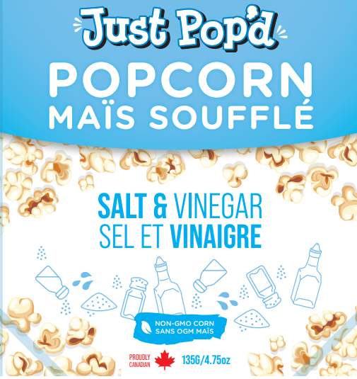 Salt & Vinegar Popcorn 4 x 135g bags